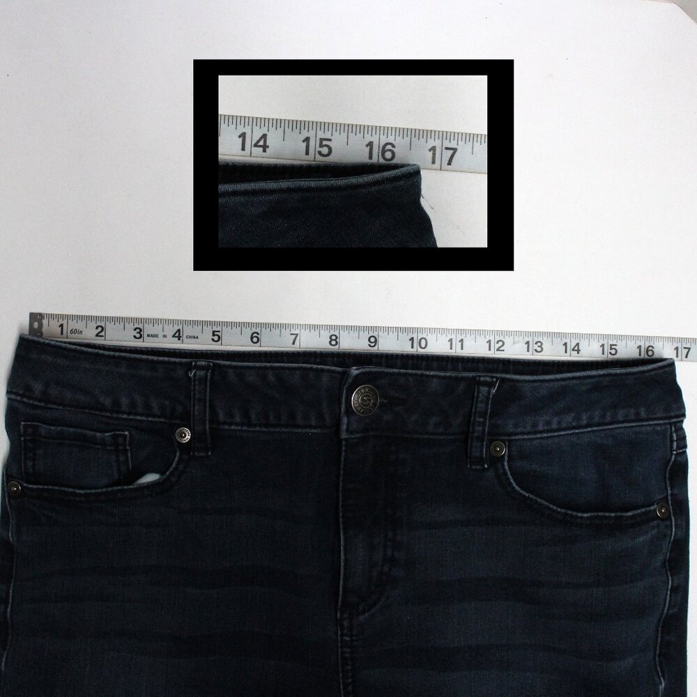 Women's Size 14 Skinny Seven7 Blue Jean Capri Pants - Picture 9 of 14